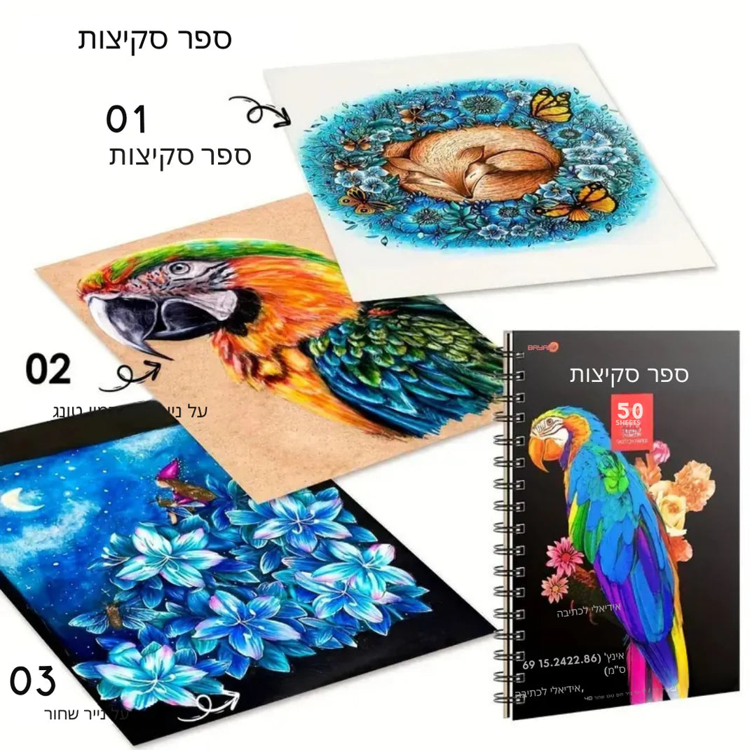 ™Paletta | 120 עפרונות צבעוניים – ליבה רכה מבוססת שמן, איורים חיים, מושלם לצביעה וצללות