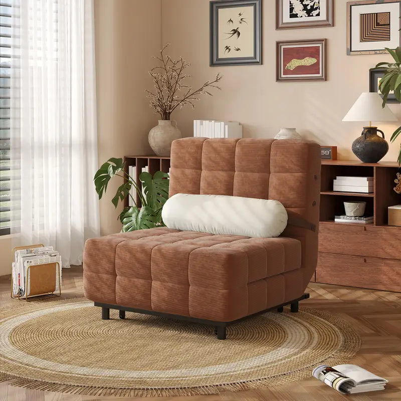 ™Corduva | ספת יחיד נפתחת – כיסא מתקפל עם משענת מתכווננת וכרית