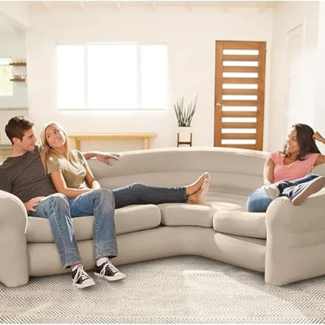 ™Relaxa | ספה מתנפחת – ספה נוחה בצורת L לבית