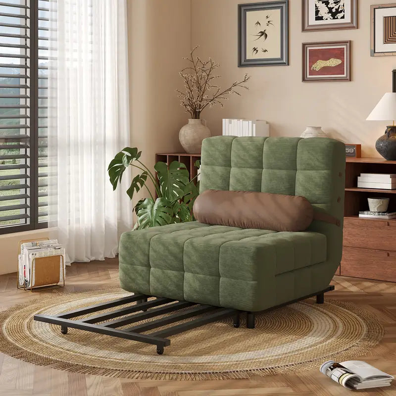 ™Corduva | ספת יחיד נפתחת – כיסא מתקפל עם משענת מתכווננת וכרית